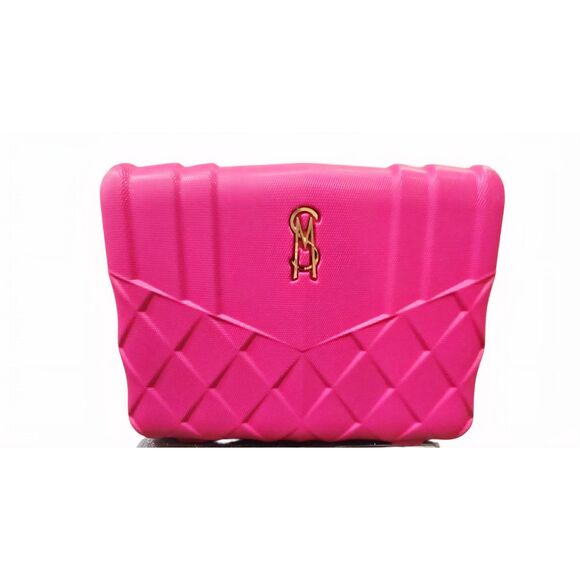 Steve Madden Freya Collection Hard Side Travel Cosmetic Case- Magenta - Picture 2 of 10